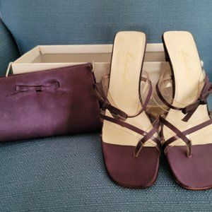 EUC Michael Angelo/David's Bridal Shoes and Bag Set